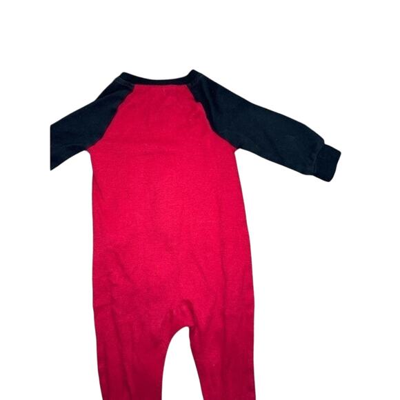 Nike Babies 6M Red, Black, White Long Sleeve Zip Up Footie - Picture 8 of 11